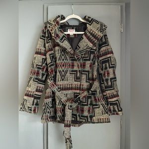 Mossimo Pattern Wrap/Button Jacket